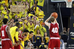 Michigan vs Indiana university basketball game 2013 photography by robbie small